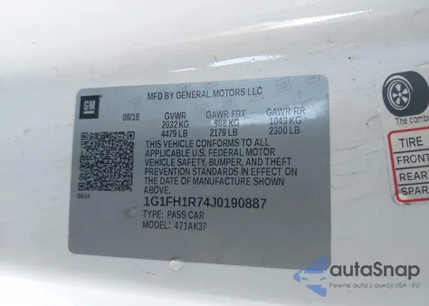 2018 Chevrolet Camaro 2Ss from USA, damaged, VIN 1G1FH1R74J0190887